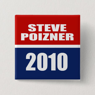 BADGE CARRÉ 5 CM STEVE POIZNER POUR LE GOUVERNEUR