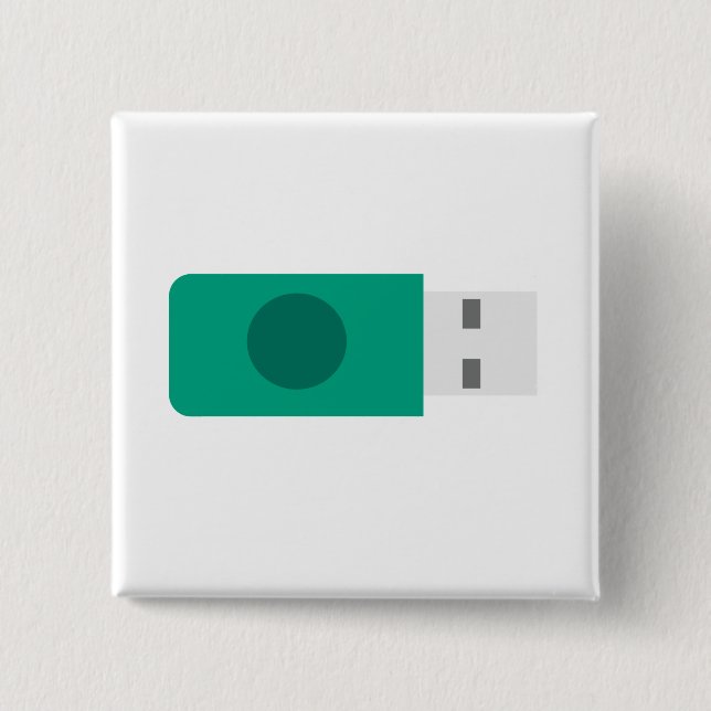Badge Carré 5 Cm Stick USB (Devant)