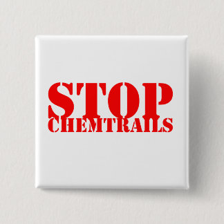 Badge Carré 5 Cm Stop Chemtrails - Botton Carré
