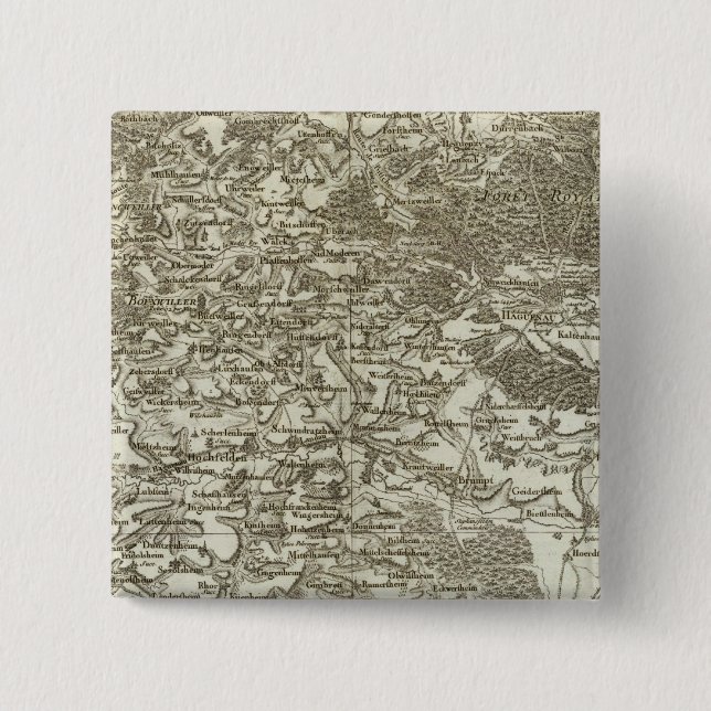 Badge Carré 5 Cm Strasbourg (Devant)