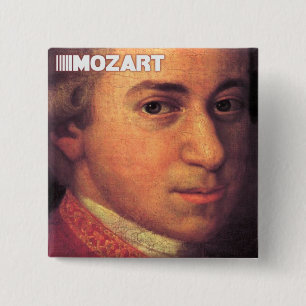 Badge Carré 5 Cm Substance de Wolfgang Amadeus Mozart