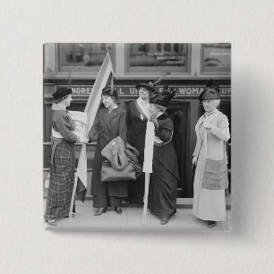 Badge Carré 5 Cm Suffragettes, 1914