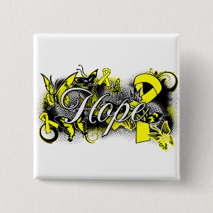 Badge Carré 5 Cm Suicide Prevention Hope Garden Ribbon
