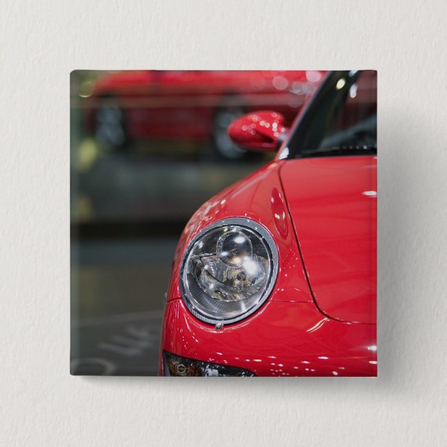 Badge Carré 5 Cm SUISSE, GENÈVE : 75e Genève Auto 8 (Devant)