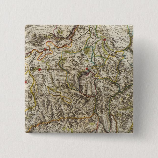 Badge Carré 5 Cm Suisse - Suisse (Devant)