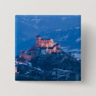 Badge Carré 5 Cm SUISSE, Wallis/Valais, SION: Basilique