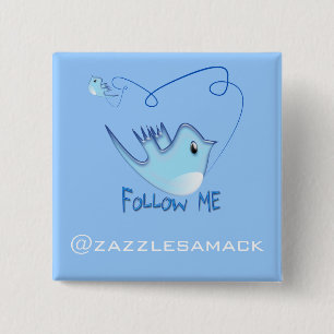 Badge Carré 5 Cm Suivez-moi