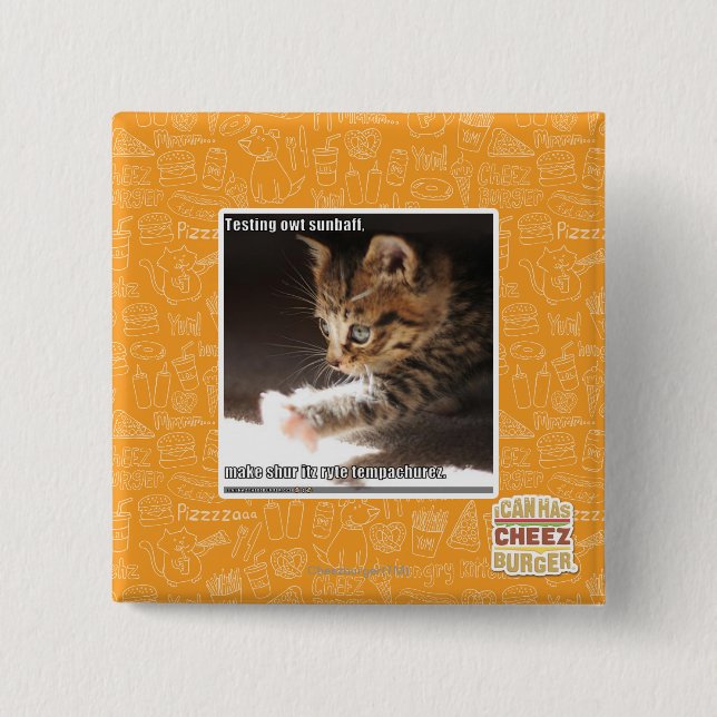 Badge Carré 5 Cm Sunbaff d'owt d'essai (Devant)