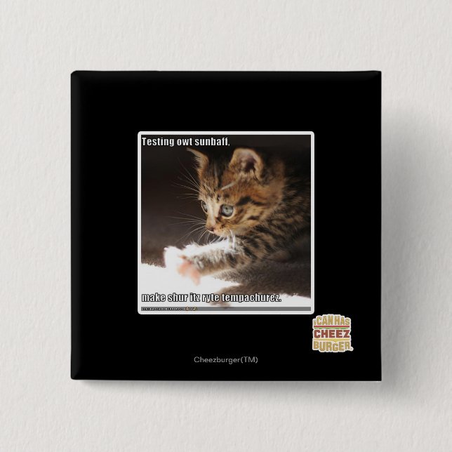 Badge Carré 5 Cm Sunbaff d'owt d'essai (Devant)