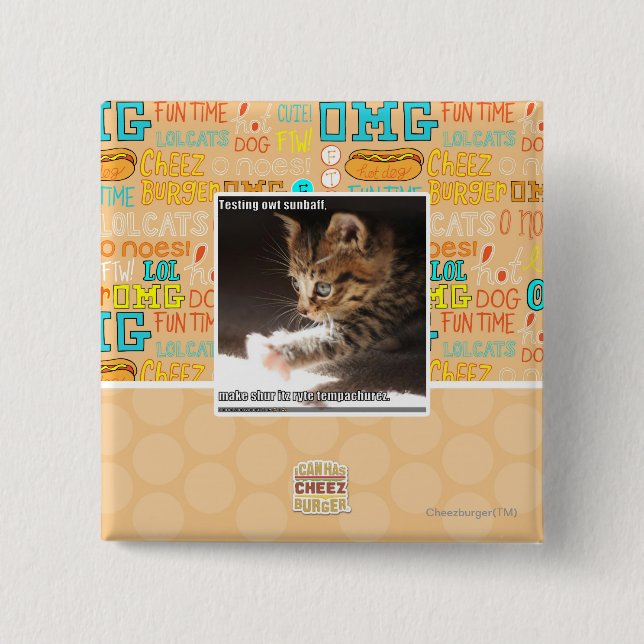 Badge Carré 5 Cm Sunbaff d'owt d'essai (Devant)