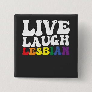 Badge Carré 5 Cm Super Live Lauder Lesbian LGBT Pride