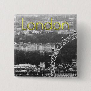 Badge Carré 5 Cm Super ! Palais de Buckingham Londres