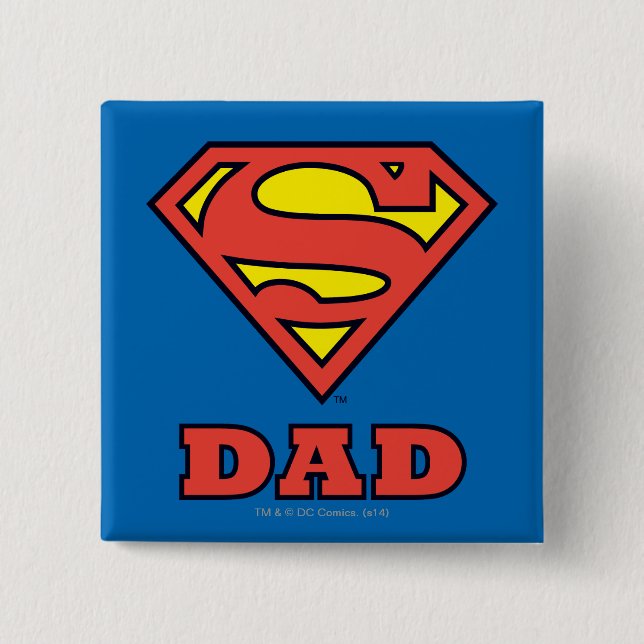 Badge Carré 5 Cm Super papa (Devant)
