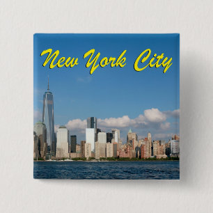 Badge Carré 5 Cm Superbe New York City USA