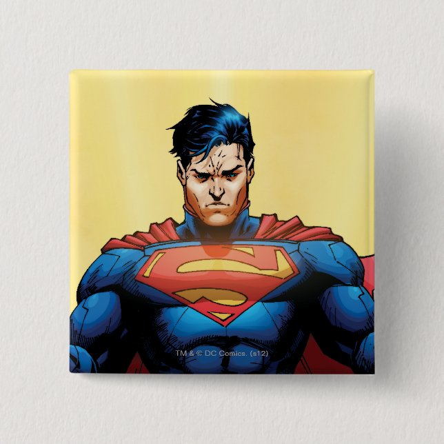 Badge Carré 5 Cm Superman Flying (Devant)