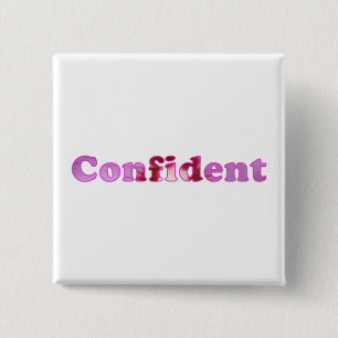 Badge Carré 5 Cm Sûr écrit avec la goupille rose de fleurs sur de