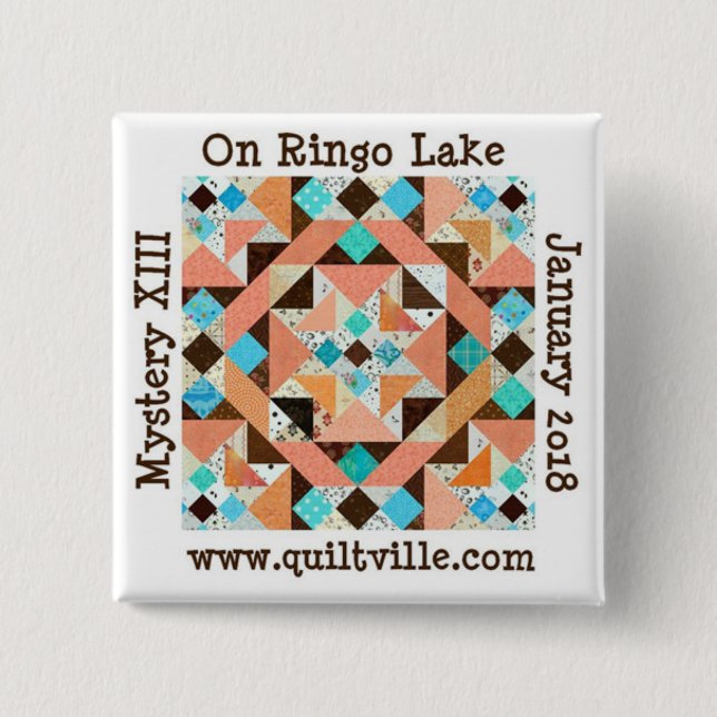 Badge Carré 5 Cm Sur le bouton de lac Ringo (Devant)