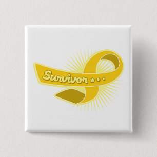 Badge Carré 5 Cm Survivant de COPD