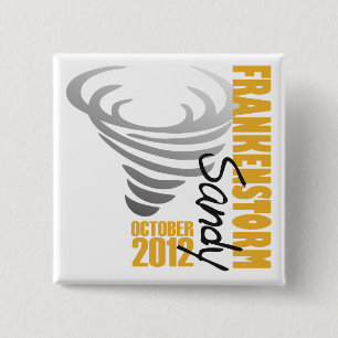 Badge Carré 5 Cm Survivante 2012 de Sandy d'ouragan