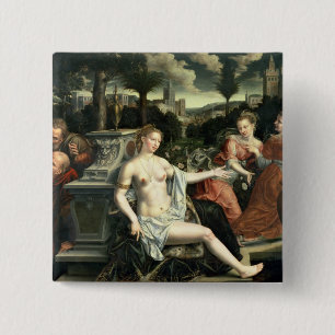 Badge Carré 5 Cm Susanna et les aînés, 1567