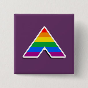 Badge Carré 5 Cm SYMBOLE 3D d'ALLIÉ