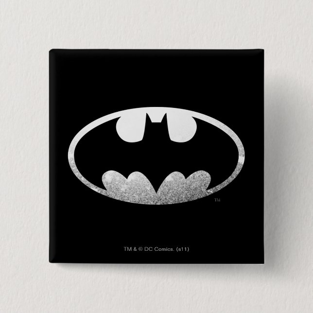 Badge Carré 5 Cm Symbole Batman | Logo Grainy (Devant)