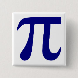 Badge Carré 5 Cm Symbole bleu marine Pi