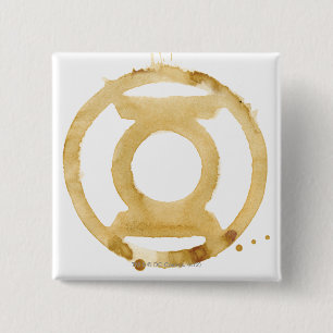 Badge Carré 5 Cm Symbole de lanterne de café