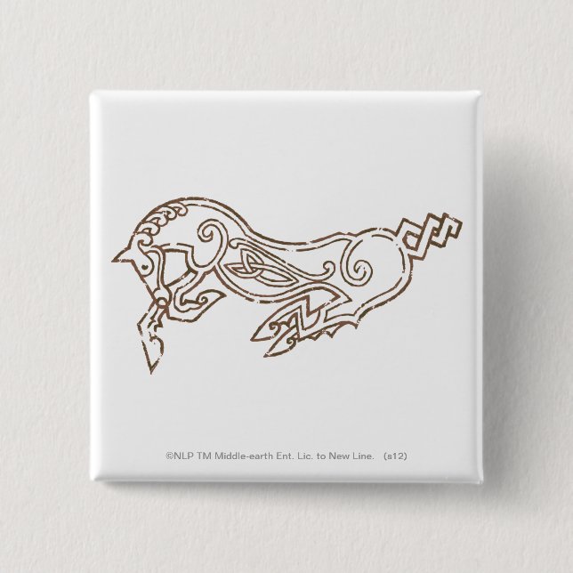 Badge Carré 5 Cm Symbole de Rohan (Devant)
