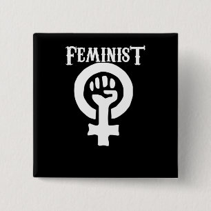 Badge Carré 5 Cm Symbole féministe