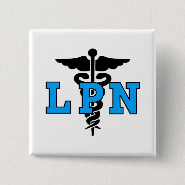 Badge Carré 5 Cm Symbole Médicale de LPN (Devant)