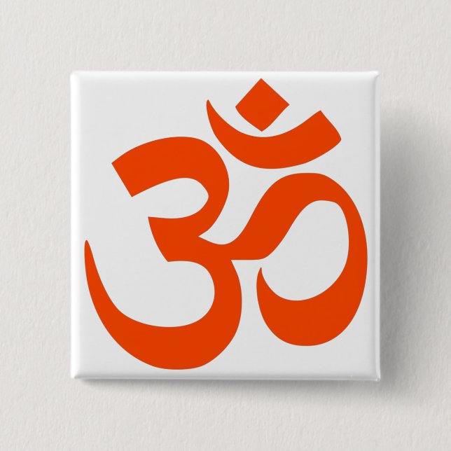 Badge Carré 5 Cm Symbole Om indien (Devant)