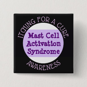 Badge Carré 5 Cm Syndrome d'activation des cellules de mât :Badge