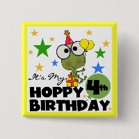 T-shirts et cadeaux 4th Birthday Frog Hoppy