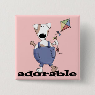 Badge Carré 5 Cm T-shirts et cadeaux adorables de chien