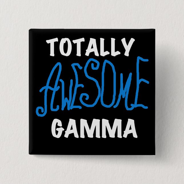 Badge Carré 5 Cm T-shirts et cadeaux bleus gamma totalement (Devant)