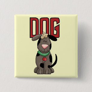 Badge Carré 5 Cm T-shirts et cadeaux de chien