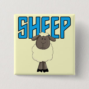 Badge Carré 5 Cm T-shirts et cadeaux de moutons