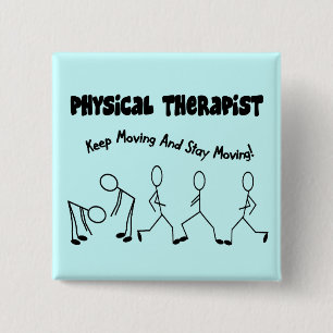 Badge Carré 5 Cm T-shirts et cadeaux de physiothérapeute