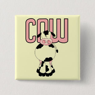 Badge Carré 5 Cm T-shirts et cadeaux de vache