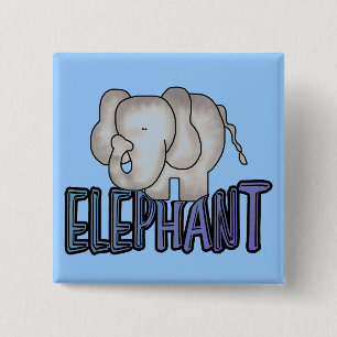 Badge Carré 5 Cm T-shirts et cadeaux d'éléphant