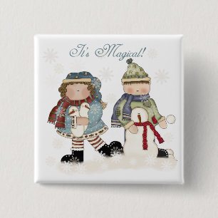 Badge Carré 5 Cm T-shirts et cadeaux d'hiver