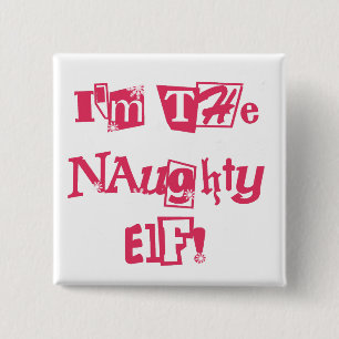 Badge Carré 5 Cm T-shirts et cadeaux Elf coquins
