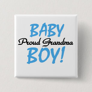 Badge Carré 5 Cm T-shirts et cadeaux fiers de bébé de grand-maman