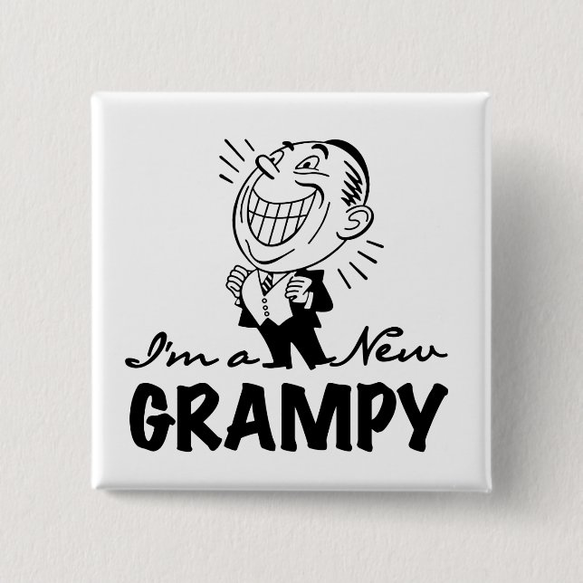 Badge Carré 5 Cm T-shirts et cadeaux Grampy (Devant)