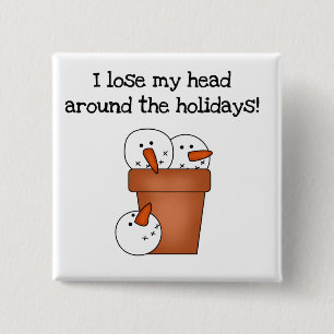 Badge Carré 5 Cm T-shirts et cadeaux Humours Snowman