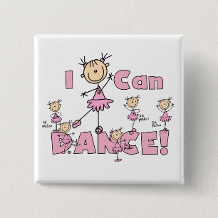 Badge Carré 5 Cm T-shirts et cadeaux Je peux danser