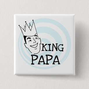 Badge Carré 5 Cm T-shirts et cadeaux King Papa