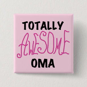 Badge Carré 5 Cm T-shirts et cadeaux Oma Pink absolument géniaux