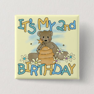 Badge Carré 5 Cm T-shirts et cadeaux pour le 2e anniversaire de l'O